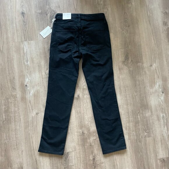 High-Rise Vintage Straight Black Jeans - Picture 4 of 5